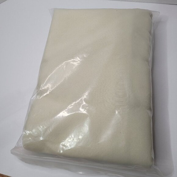 RoomDarkning Blackout Curtain Panels W 100" X L 96" Cream Beige Set With Tieback - Picture 2 of 4